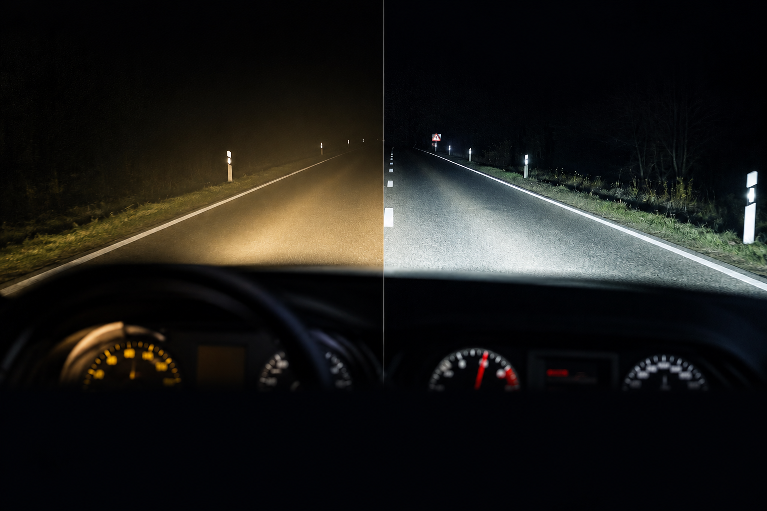 Phare de voiture rénové pour une meilleure visibilité de nuit